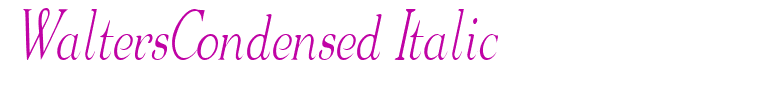 WaltersCondensed Italic